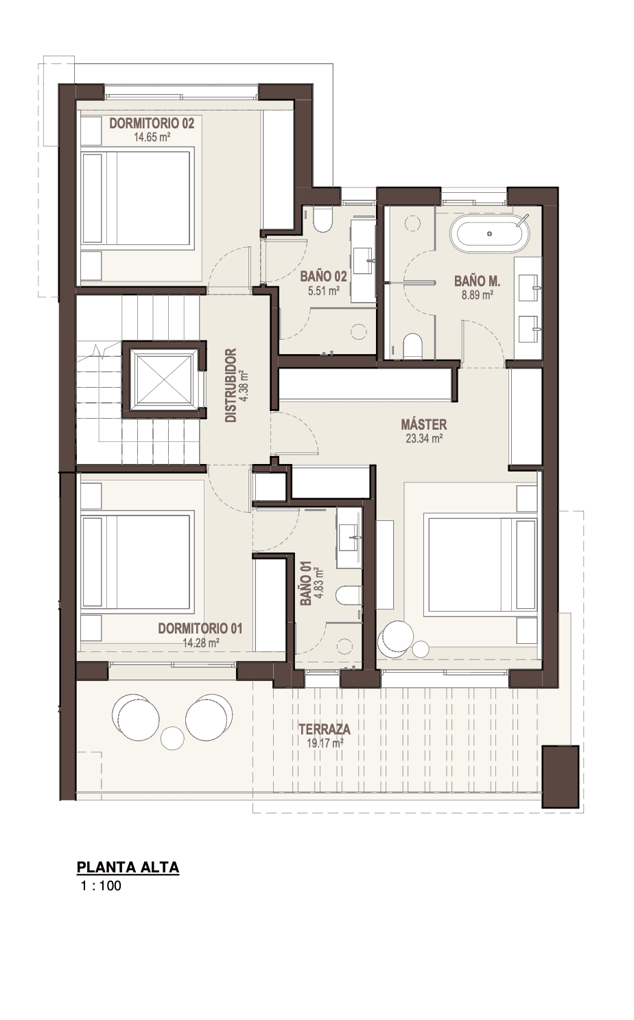 Residence 01, first level floor plan