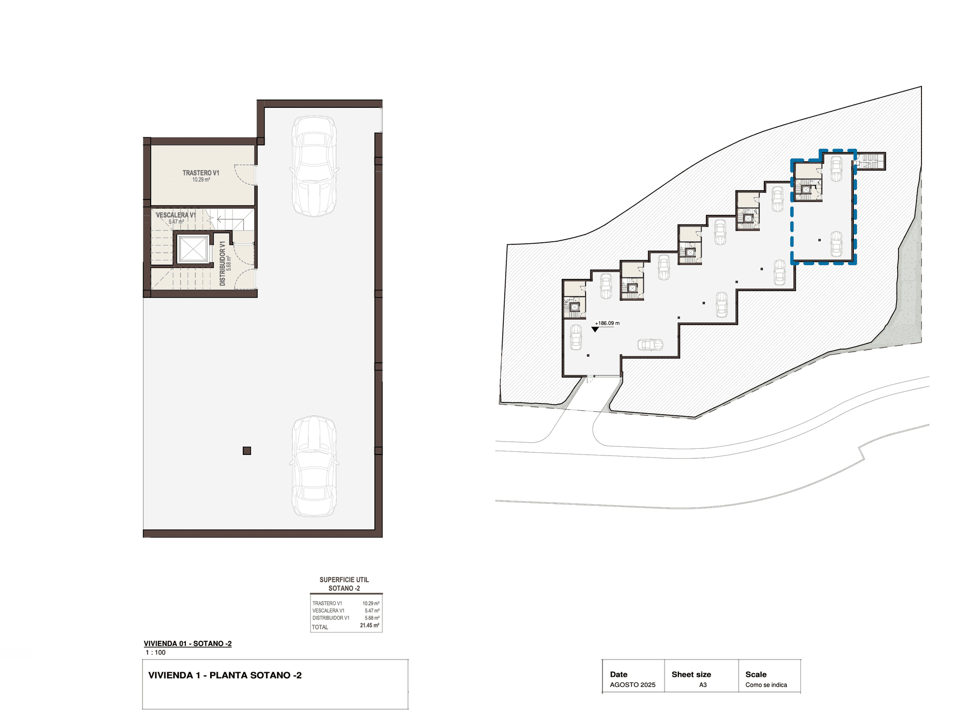 Residence 01, lower level floor plan