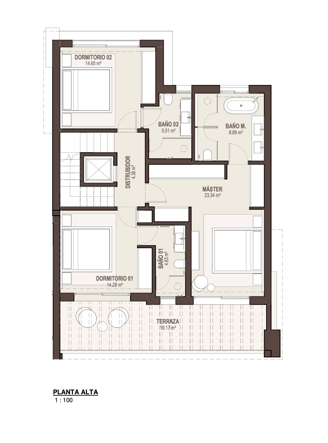 Residence 03, first level floor plan