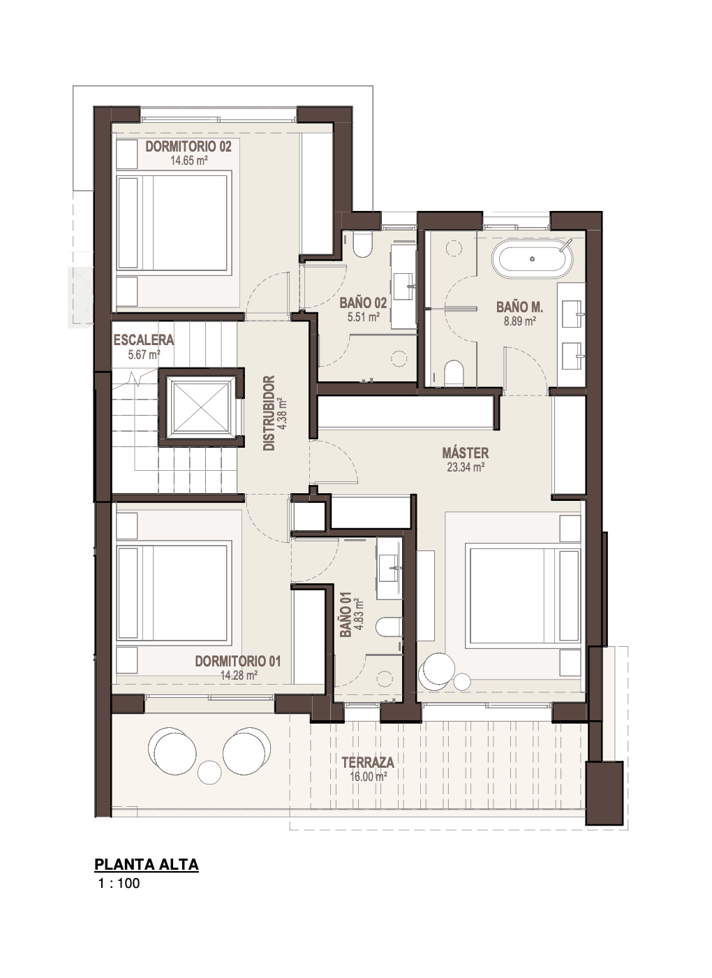 Residence 04, first level floor plan