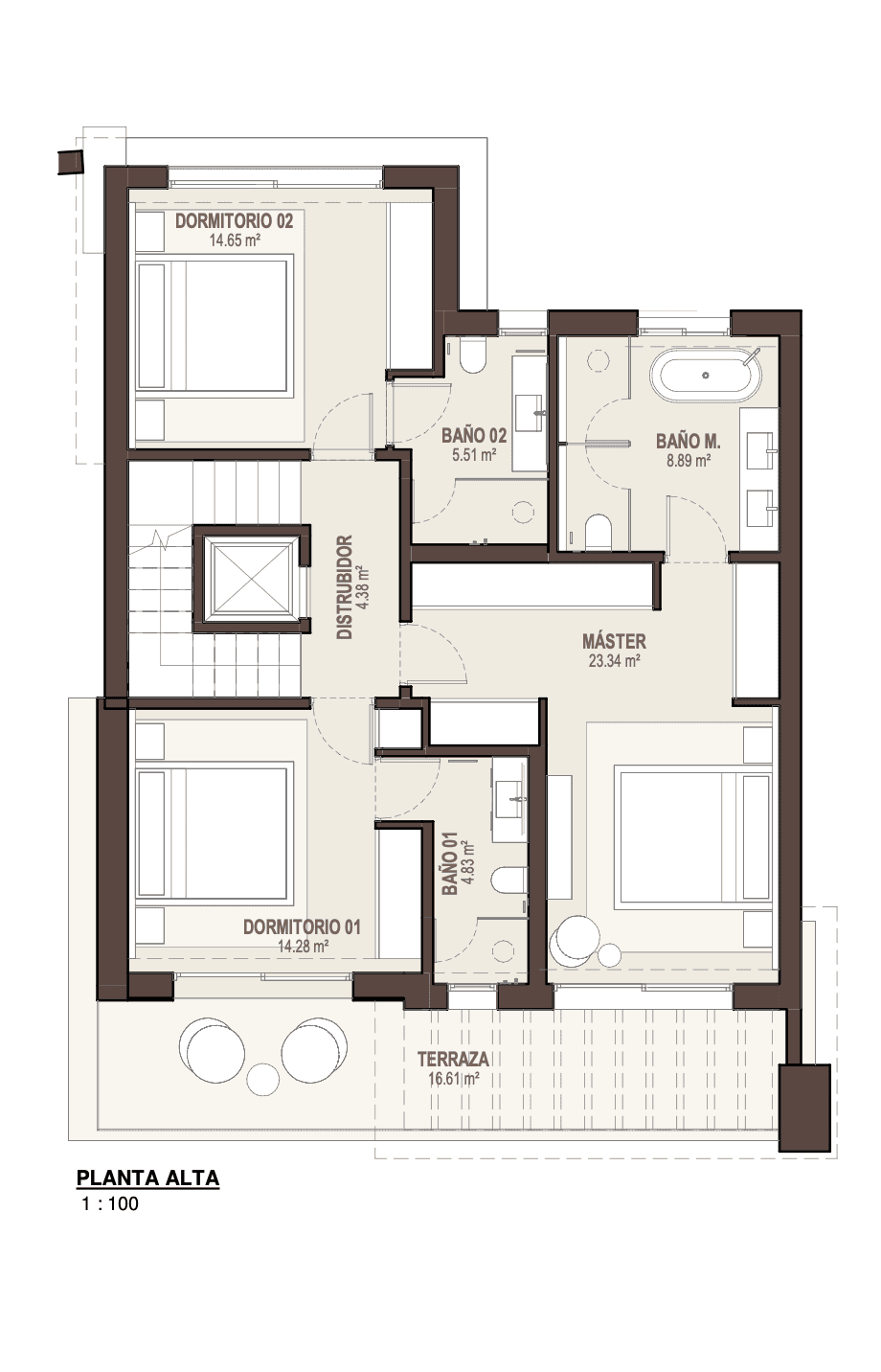 Residence 05, first level floor plan
