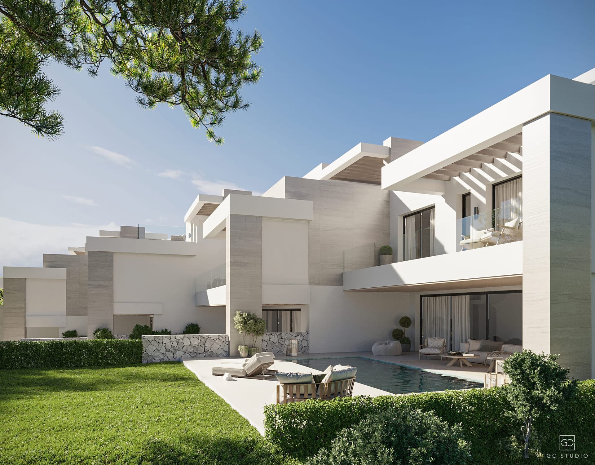 The residences of Altura and their private gardens